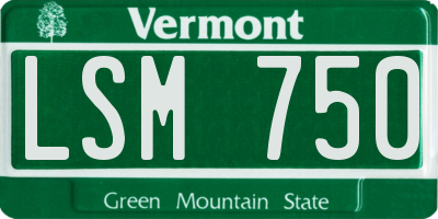 VT license plate LSM750