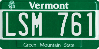 VT license plate LSM761