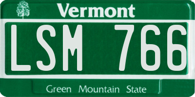 VT license plate LSM766