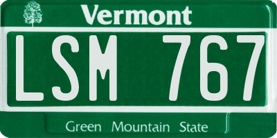 VT license plate LSM767