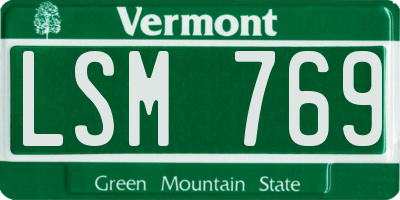VT license plate LSM769