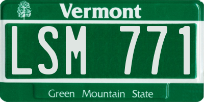 VT license plate LSM771