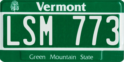 VT license plate LSM773