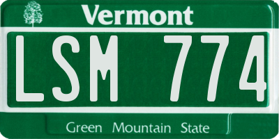VT license plate LSM774