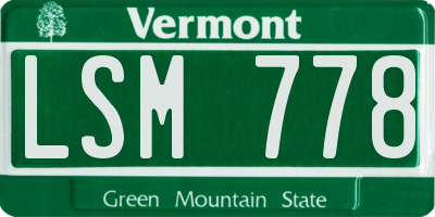 VT license plate LSM778