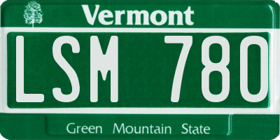 VT license plate LSM780