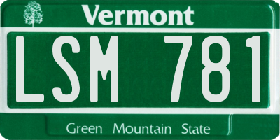 VT license plate LSM781