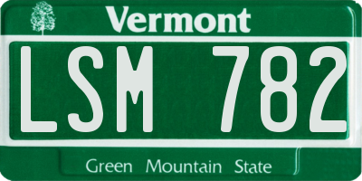 VT license plate LSM782