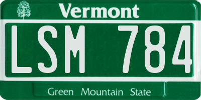 VT license plate LSM784