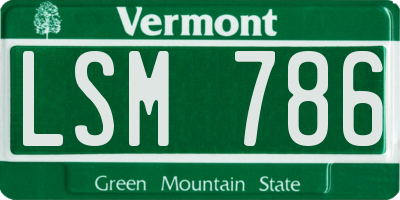 VT license plate LSM786