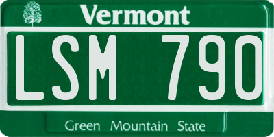 VT license plate LSM790