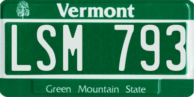 VT license plate LSM793