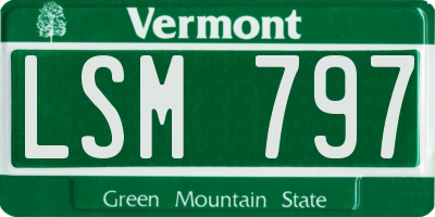VT license plate LSM797