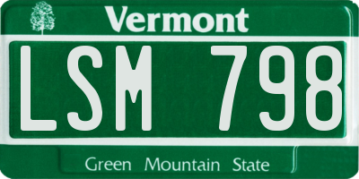 VT license plate LSM798
