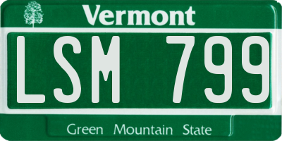 VT license plate LSM799