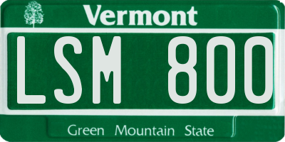 VT license plate LSM800