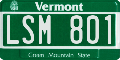 VT license plate LSM801