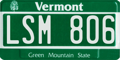 VT license plate LSM806
