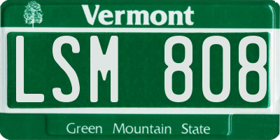 VT license plate LSM808