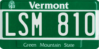VT license plate LSM810