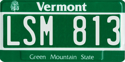 VT license plate LSM813