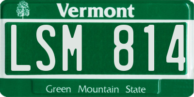 VT license plate LSM814