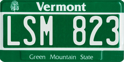 VT license plate LSM823
