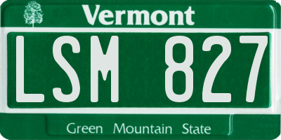 VT license plate LSM827