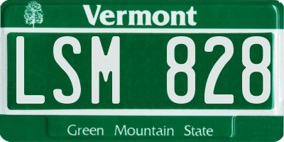 VT license plate LSM828