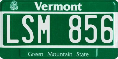 VT license plate LSM856