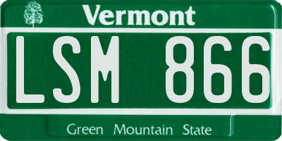 VT license plate LSM866