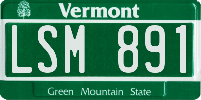 VT license plate LSM891