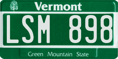VT license plate LSM898