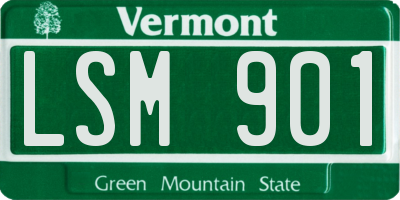 VT license plate LSM901