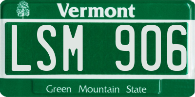 VT license plate LSM906