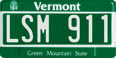 VT license plate LSM911
