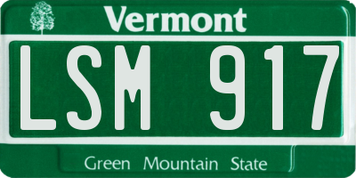 VT license plate LSM917