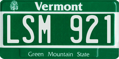 VT license plate LSM921