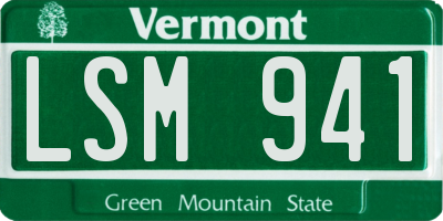 VT license plate LSM941