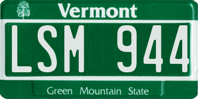 VT license plate LSM944