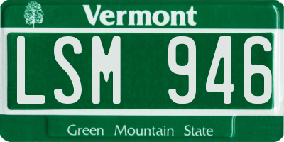VT license plate LSM946