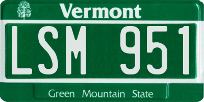 VT license plate LSM951