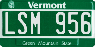 VT license plate LSM956