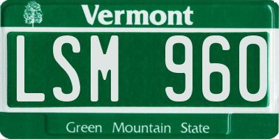 VT license plate LSM960