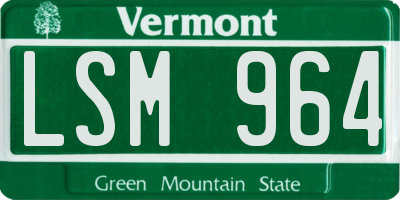 VT license plate LSM964