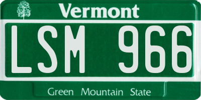VT license plate LSM966