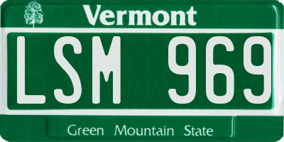 VT license plate LSM969