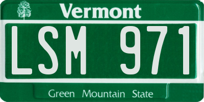VT license plate LSM971