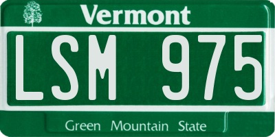 VT license plate LSM975