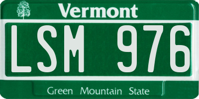 VT license plate LSM976